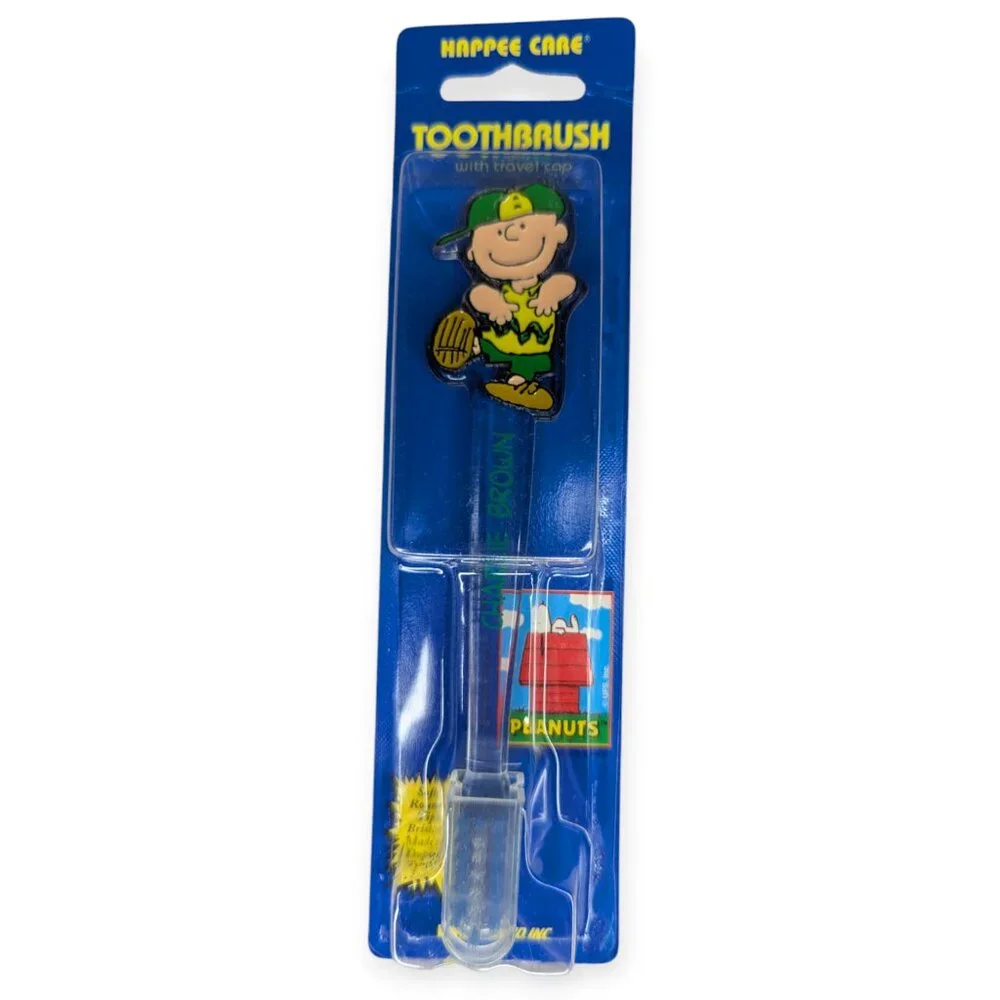 Happee Care Peanuts Charlie Brown Child's Toothbrush w/Travel Cap Sealed